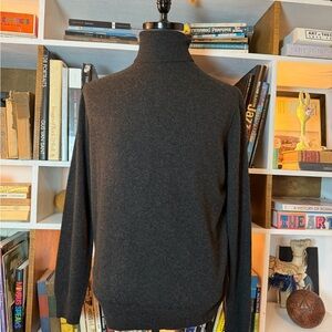 Men's Charcoal Turtleneck Sweater